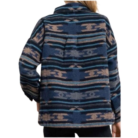Perch by Blu Pepper NWT Aztec Western Oversized Jacket Size 2XL - Picture 4 of 4